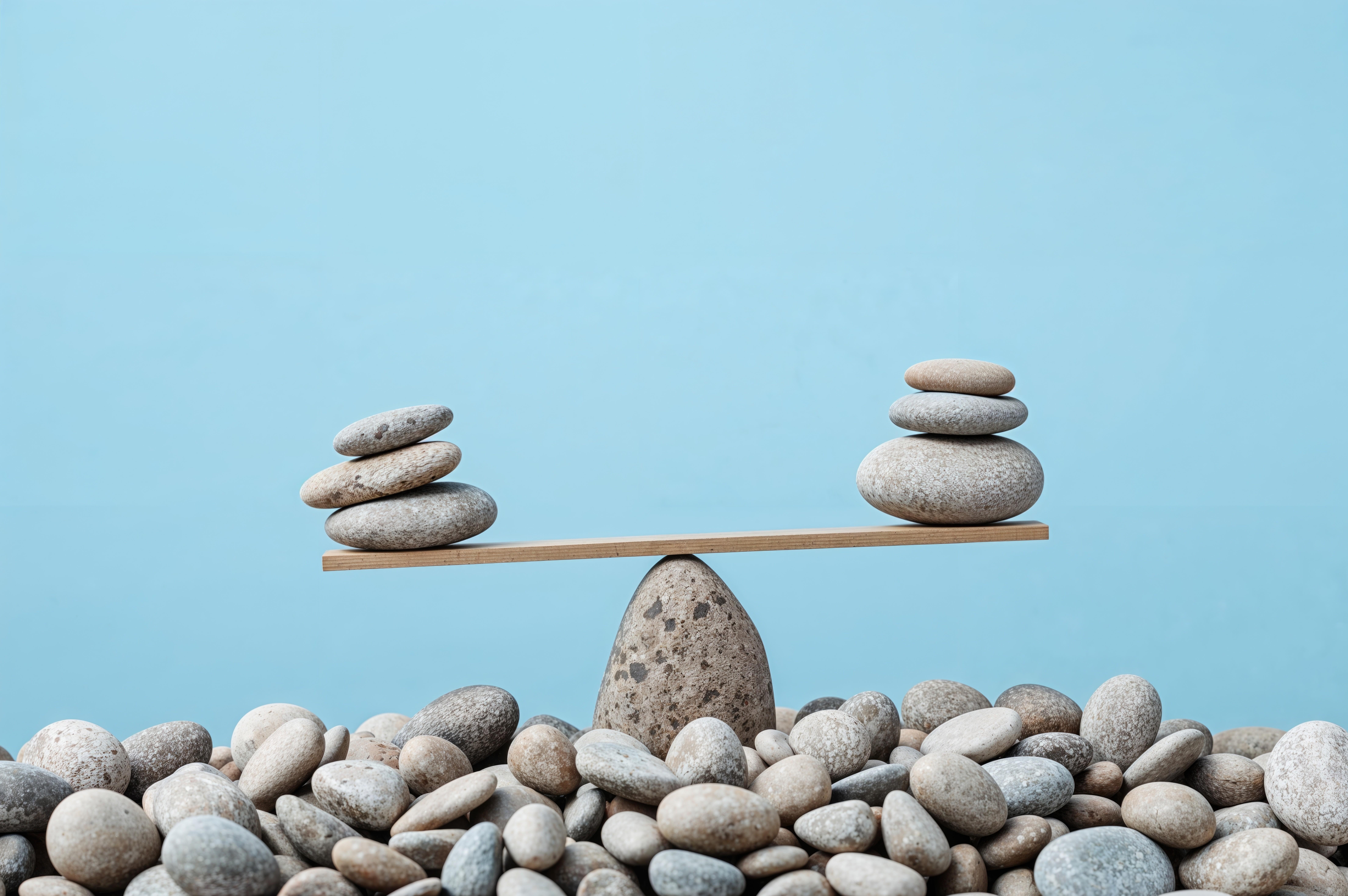 weighing scales made of stones